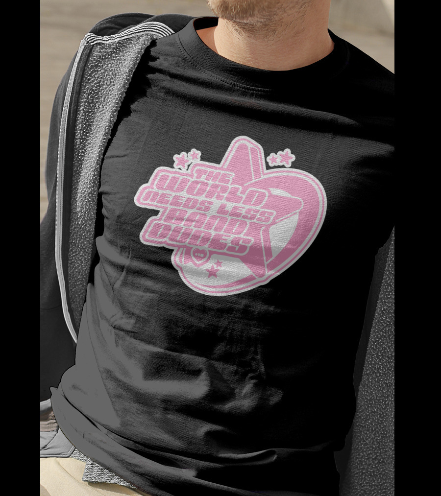The World Needs Less Band Dudes Star Heart Pink Graphics T-Shirt