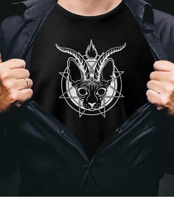 Intergalactic Kegger Baphomet Goat Pentagram T-Shirt