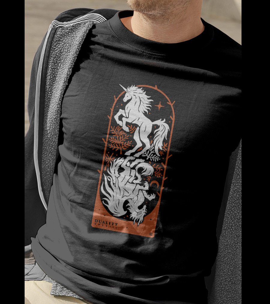 Duality Unicorn And Dragon Mystic T-Shirt