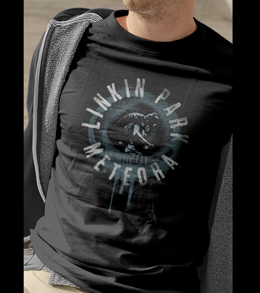 Linkin Park Meteora Grunge Artwork With Central Figure T-Shirt