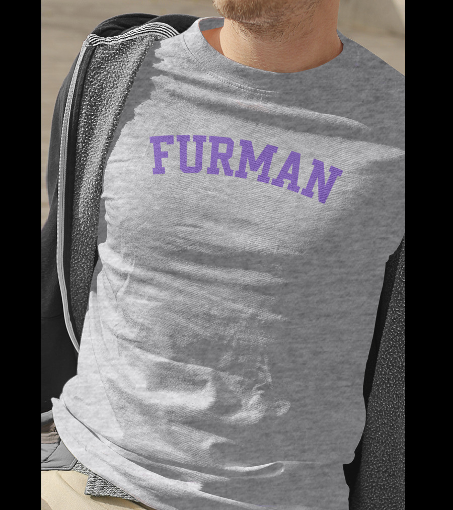 Furman University Purple Text T-Shirt
