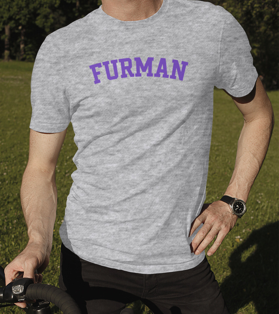 Furman University Purple Text T-Shirt