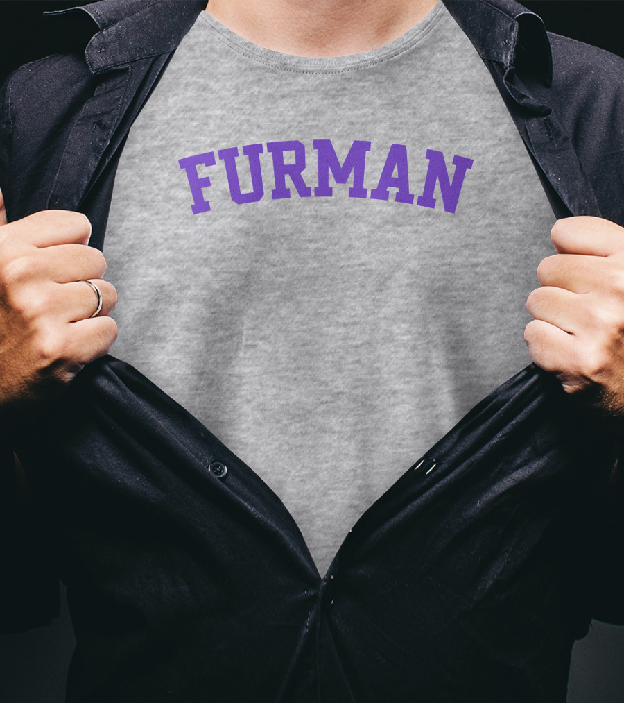 Furman University Purple Text T-Shirt