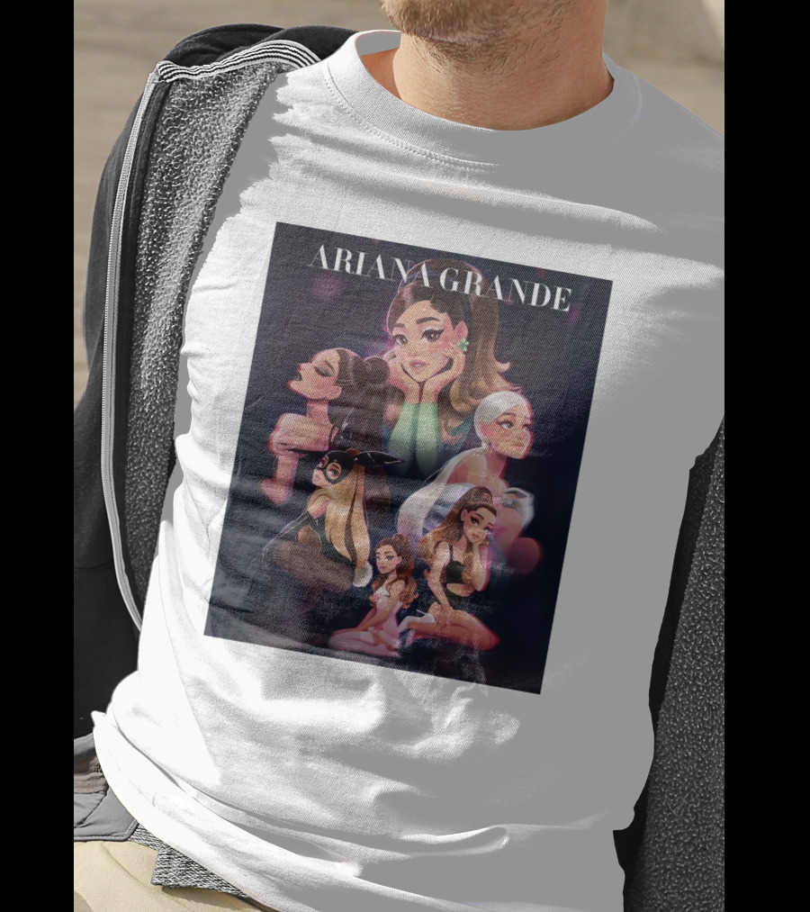 Ariana Grande Cartoon Characters Collage T-Shirt
