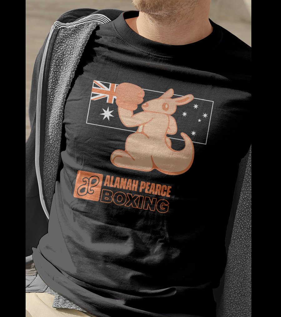 Alanah Pearce Boxing Kangaroo Australia Flag T-Shirt