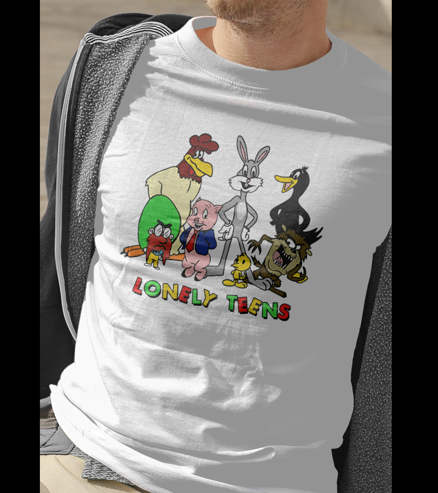 Lonely Teens Cartoon Group With Bugs Bunny And Friends T-Shirt