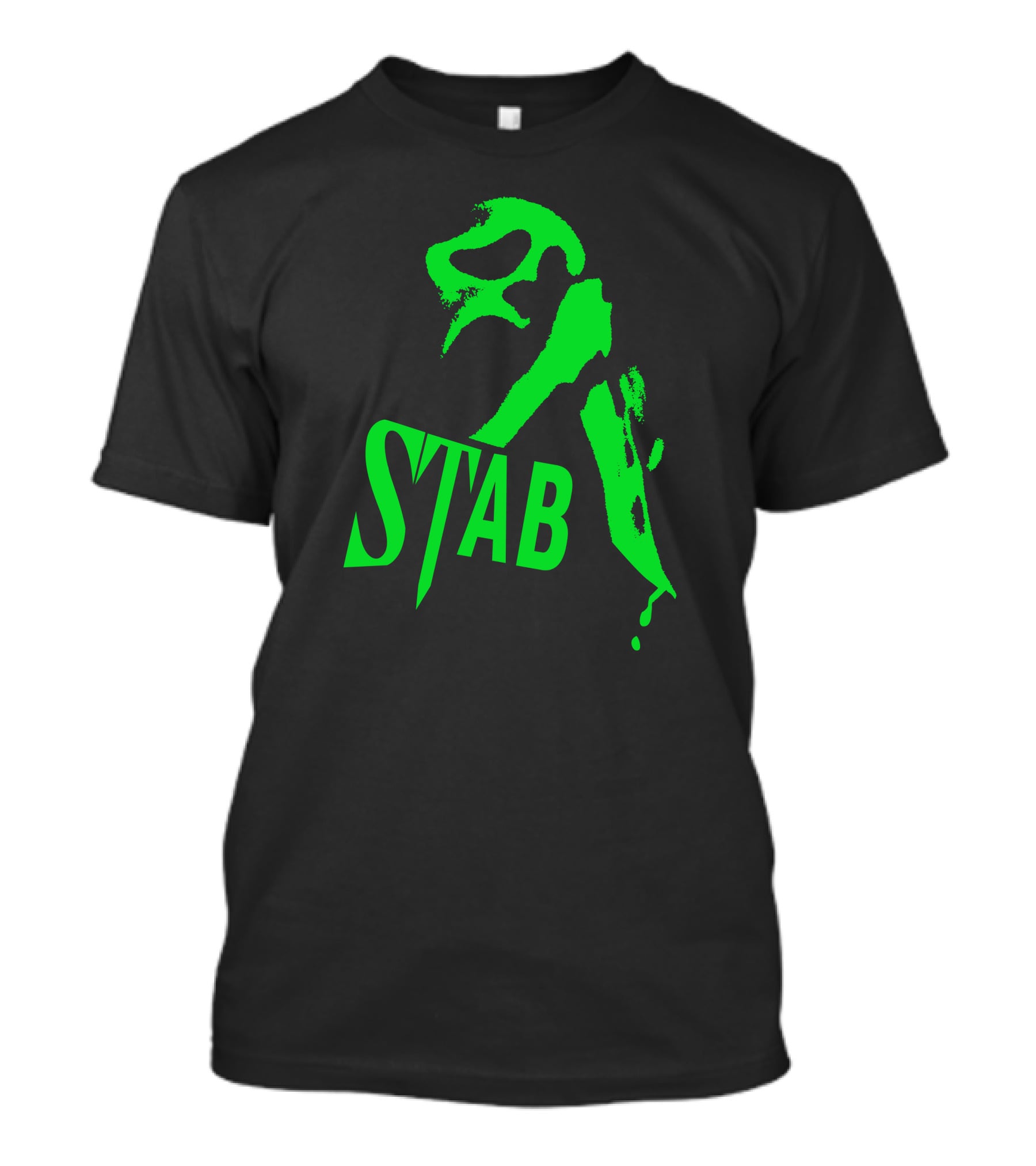 Ghostface Stab Green Mask Dripping Knife T-Shirt