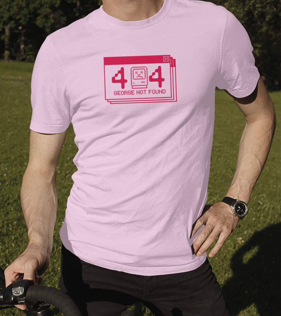Georgenotfound Error 404 Retro Pixel Art Pink T-Shirt