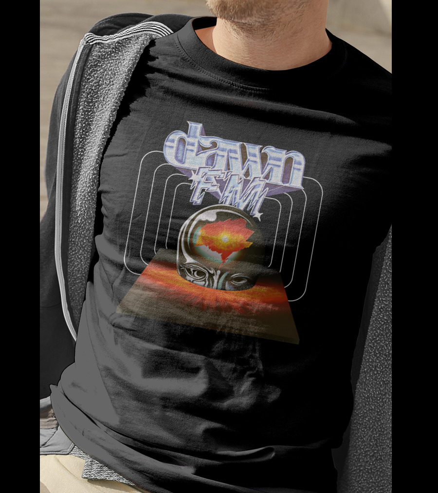 Dawn FM Surreal Orb And Geometric Energy Burst T-Shirt