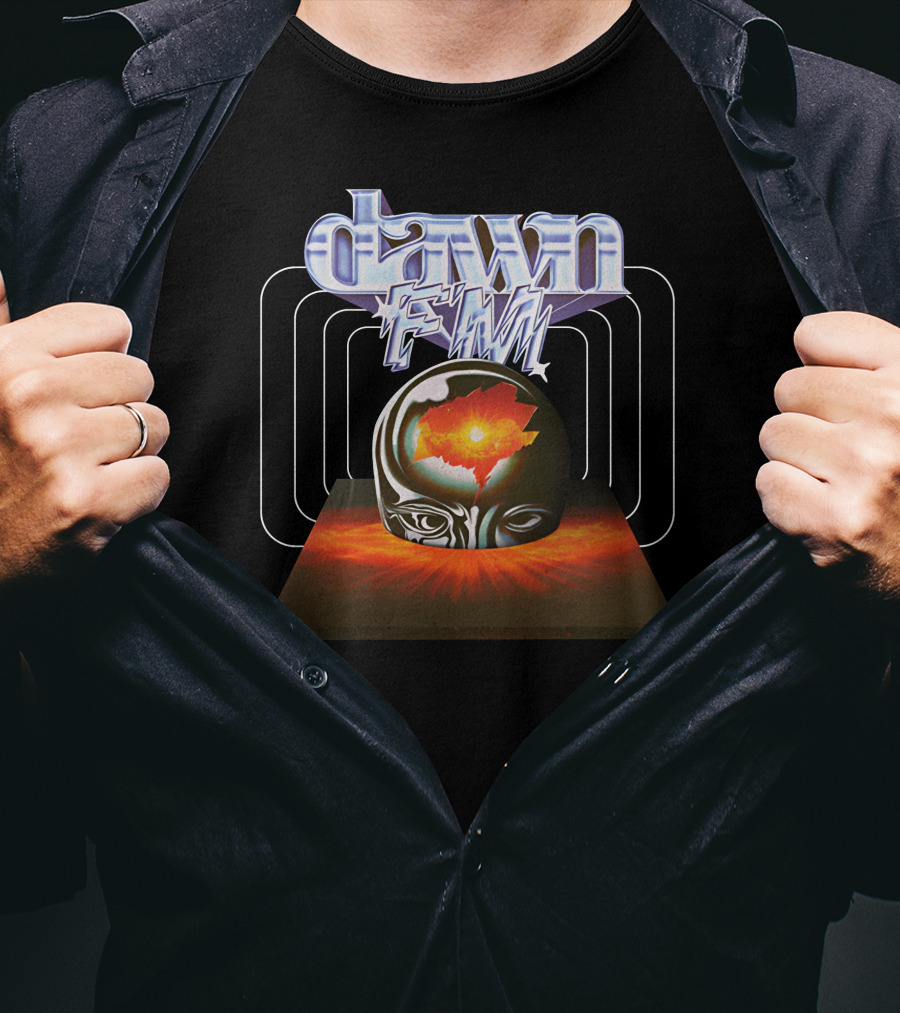 Dawn FM Surreal Orb And Geometric Energy Burst T-Shirt
