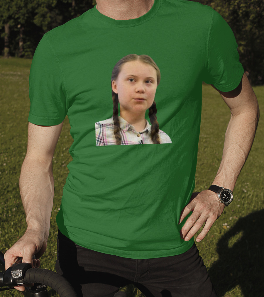 Greta’s Face Green Background T-Shirt