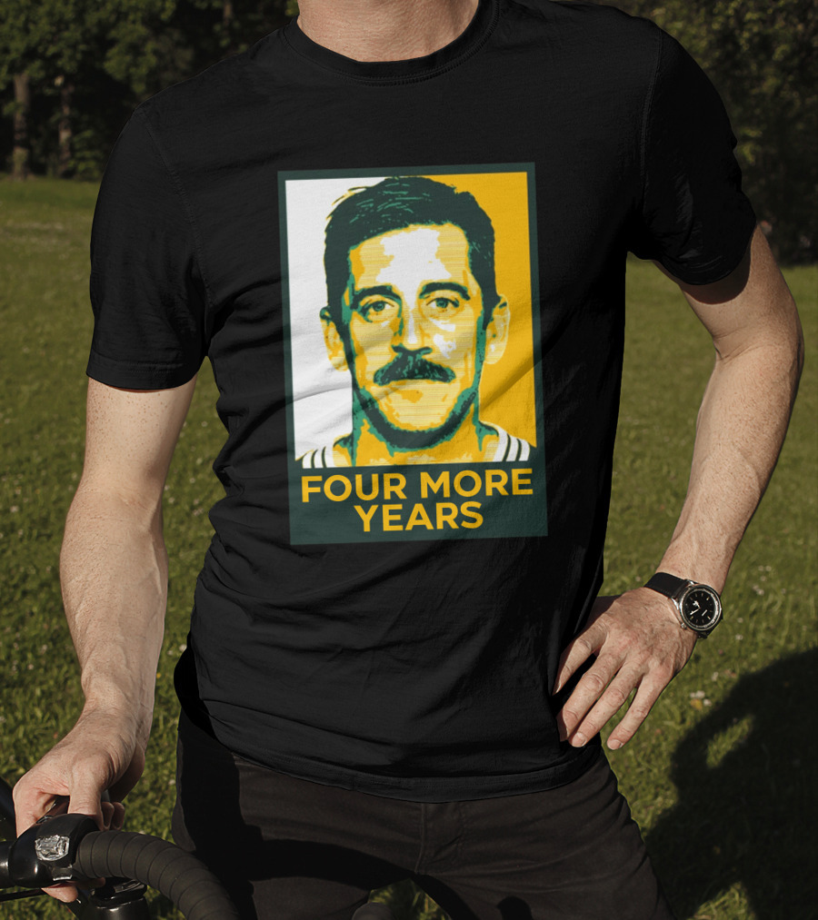 Aaron Rodgers Four More Years Green And Gold T-Shirt