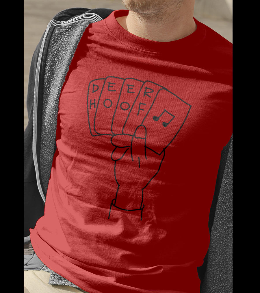 Deer Hoof Music Card Hand T-Shirt