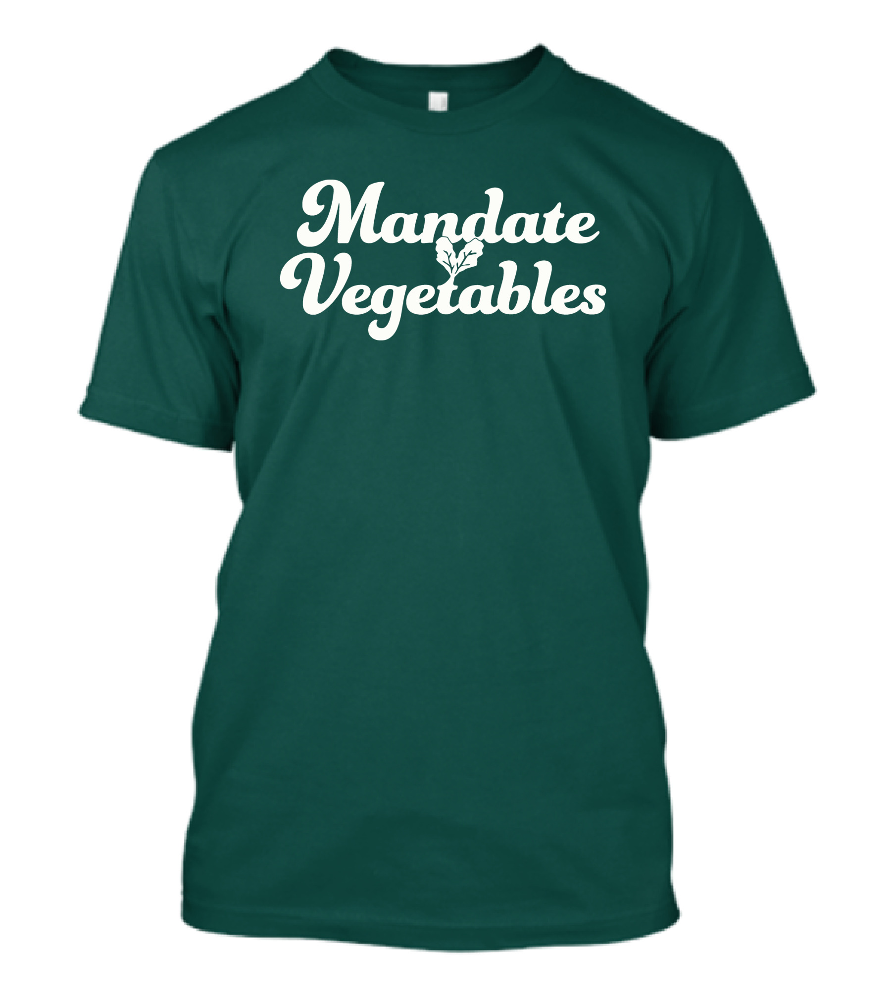 Mandate Vegetables Leafy Green Text T-Shirt