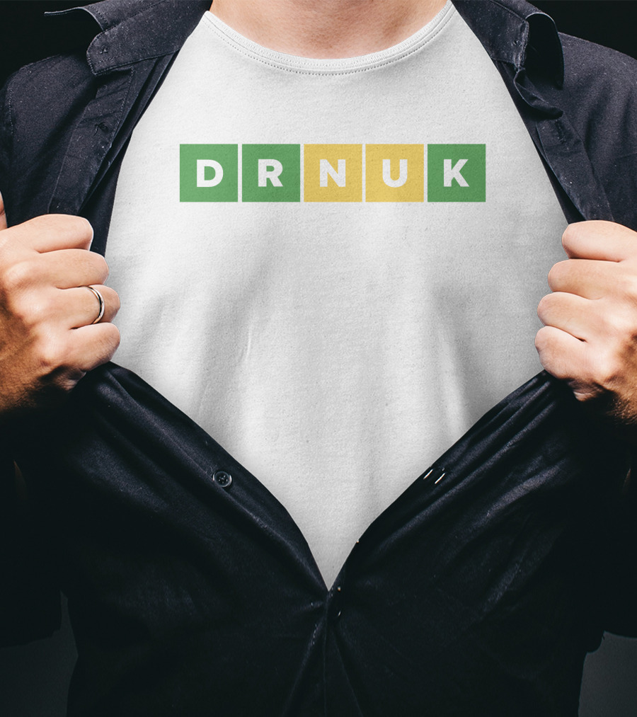 DRNUK Word Puzzle Green Yellow Blocks T-Shirt
