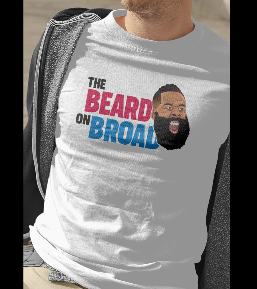 The Beard On Broad Basketball Icon Shouting T-Shirt