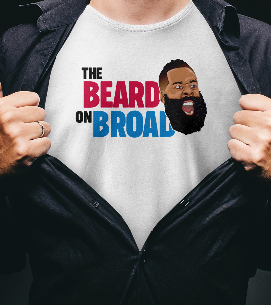 The Beard On Broad Basketball Icon Shouting T-Shirt