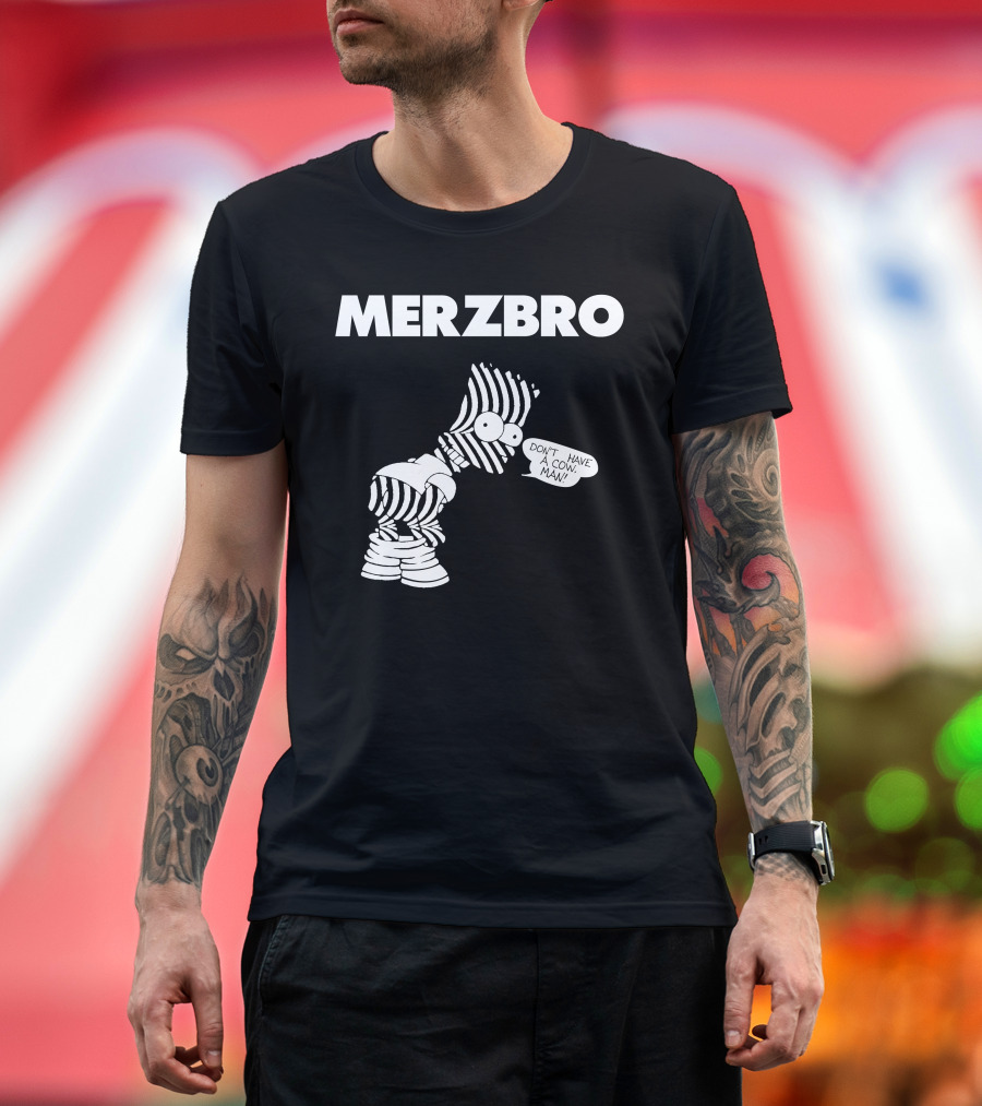 Merzbro Don't Have a Cow Man Bart Stripes T-Shirt