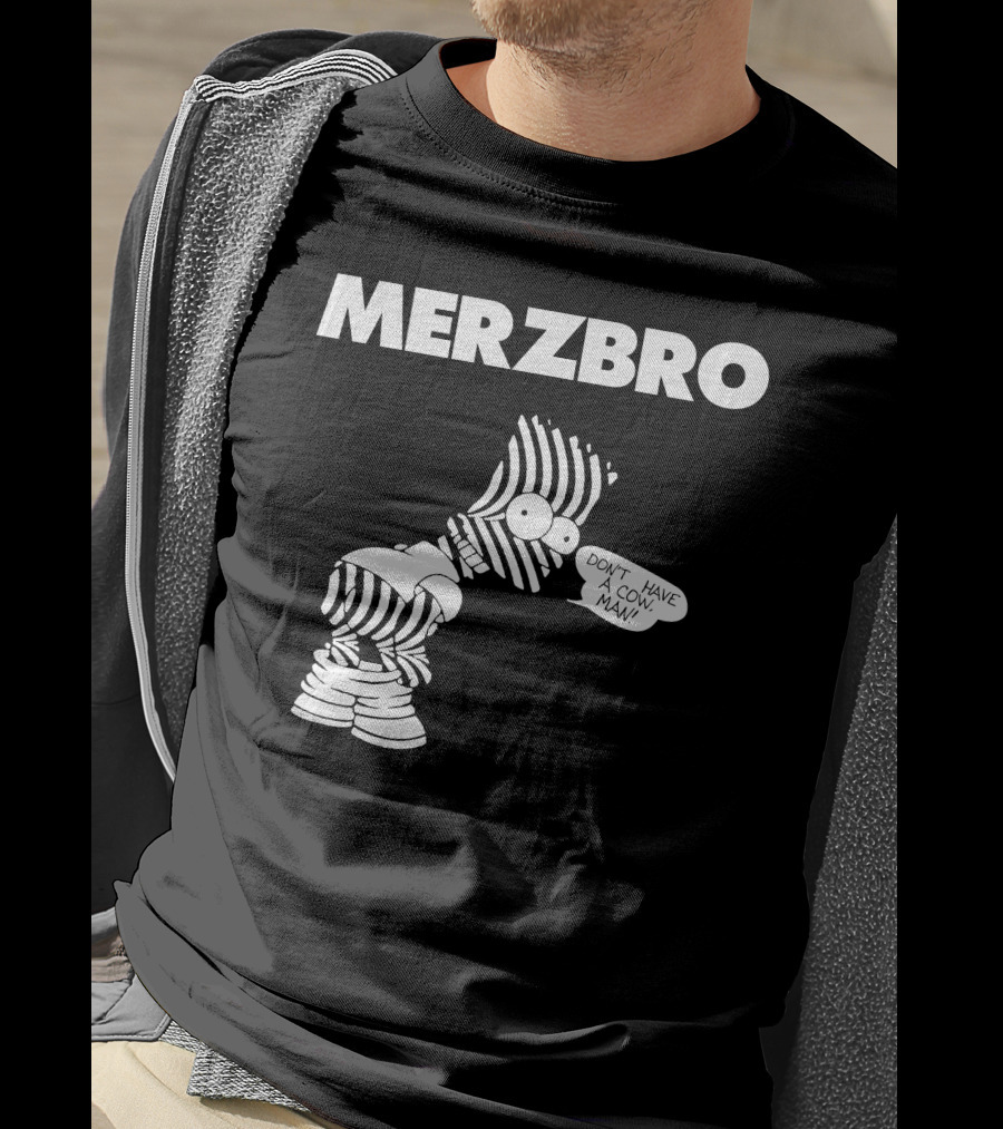 Merzbro Don't Have A Cow Man Bart Stripes T-Shirt