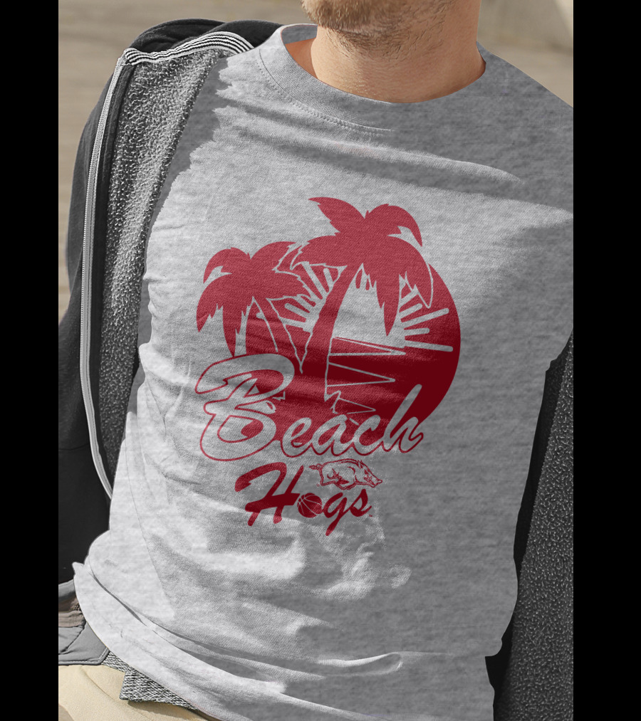 Tampa Bound Beach Hogs Pig Logo Palms And Sunset T-Shirt