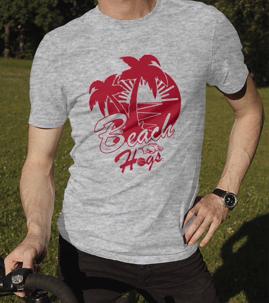 Tampa Bound Beach Hogs Pig Logo Palms And Sunset T-Shirt