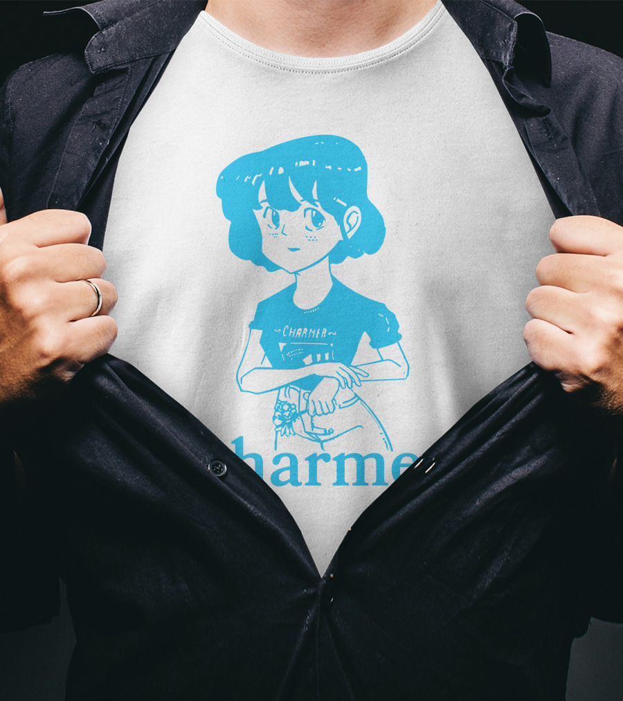 Charmer Merch Anime Girl Blue T-Shirt