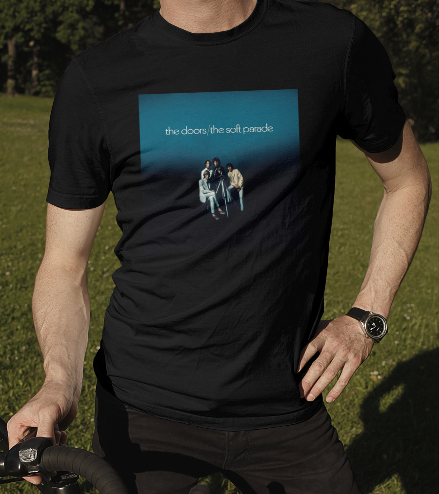 The Doors The Soft Parade Album Cover Blue Background Band Members T-Shirt