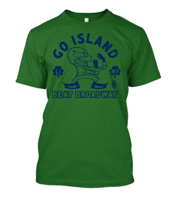 Go Island Beat Broadway NY LI Helmets Yes Men Outfitters T-Shirt