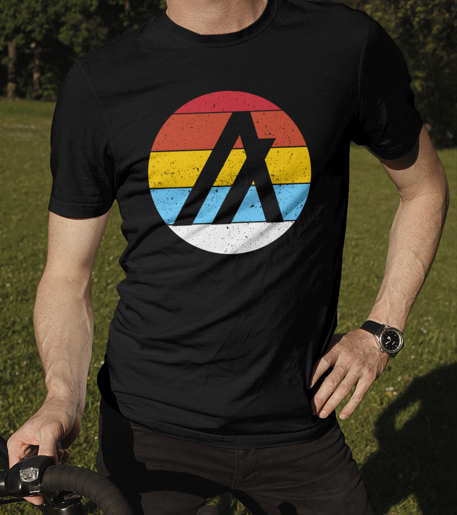 Algorand Crypto Retro Logo Striped Circle T-Shirt