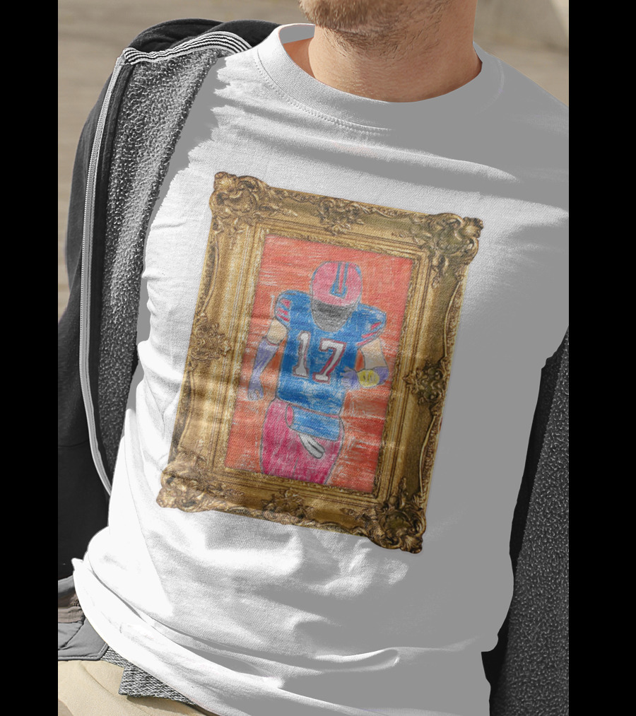 Grayson's Masterpiece 26 Store Football Art 17 In Ornate Gold Frame T-Shirt