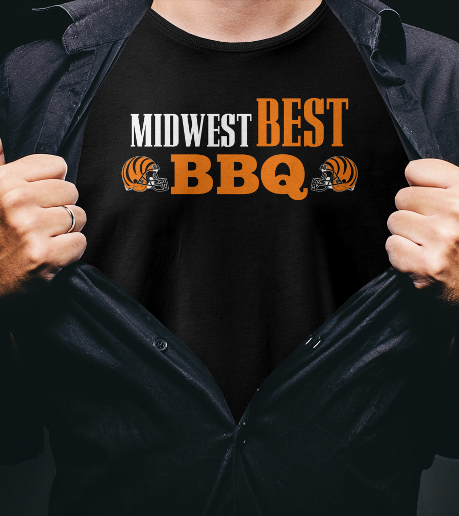 Midwest Best BBQ Bengals Football Helmets T-Shirt
