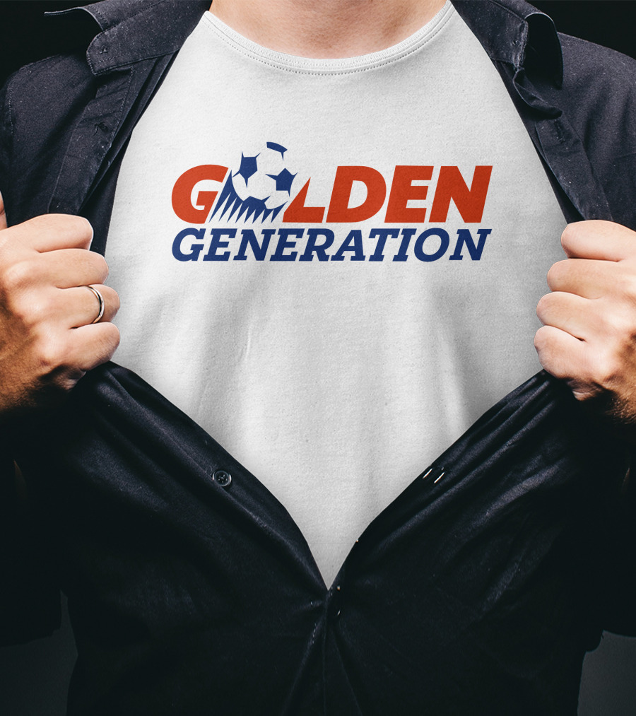 Golden Generation Soccer Ball Typography T-Shirt
