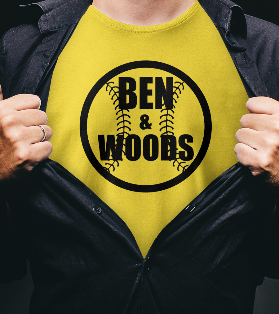 Ben And Woods Baseball Stitching Circle T-Shirt