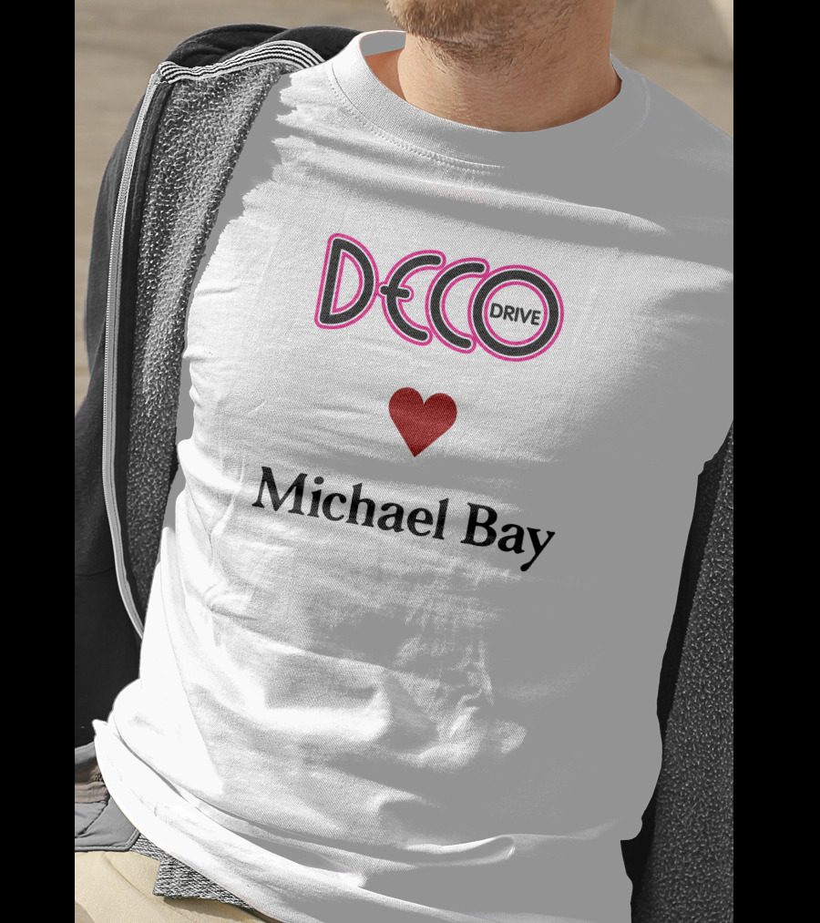 Deco Drive Love Michael Bay Text T-Shirt