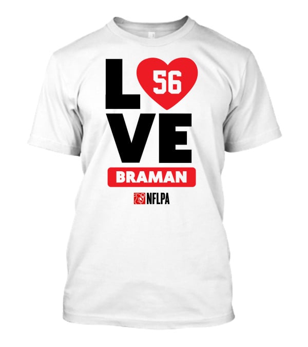 LOVE 56 BRAMAN NFLPA T-Shirt