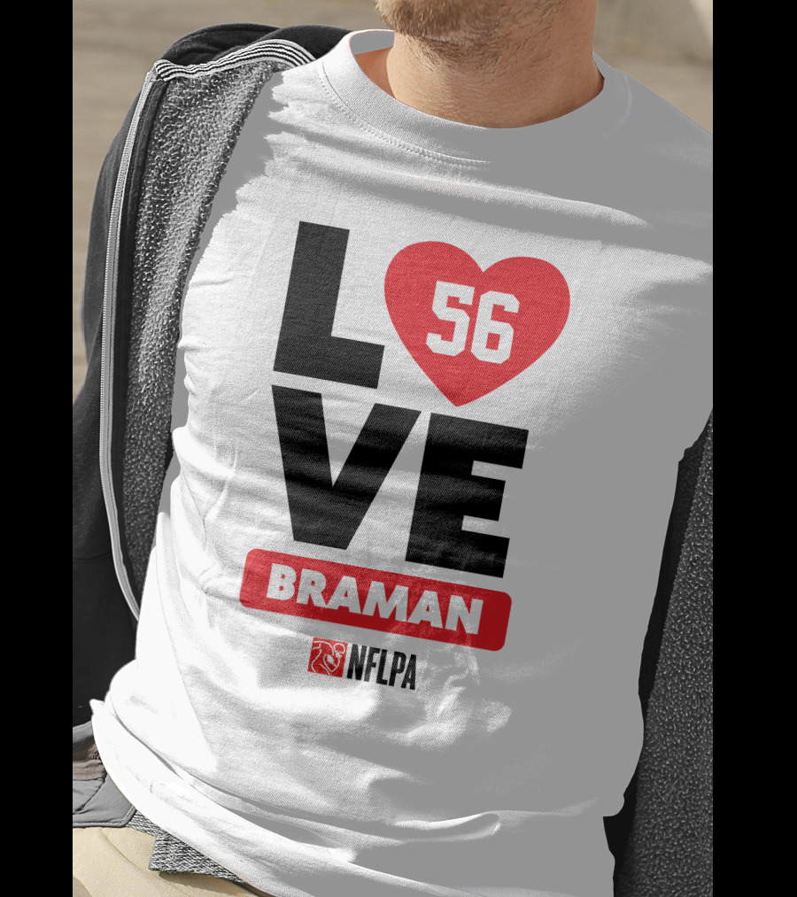 LOVE 56 BRAMAN NFLPA T-Shirt
