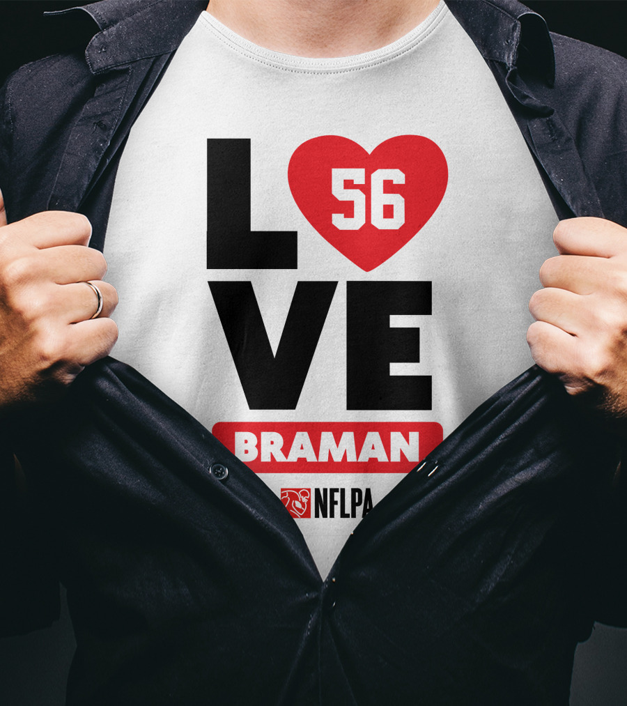 LOVE 56 BRAMAN NFLPA T-Shirt