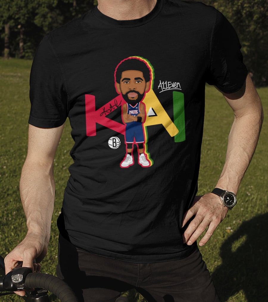 Kyrie Irving A11even Kai Brooklyn Nets Bold Color Character T-Shirt