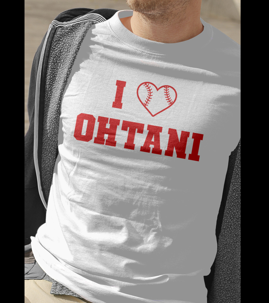 I Love Ohtani Baseball Heart T-Shirt