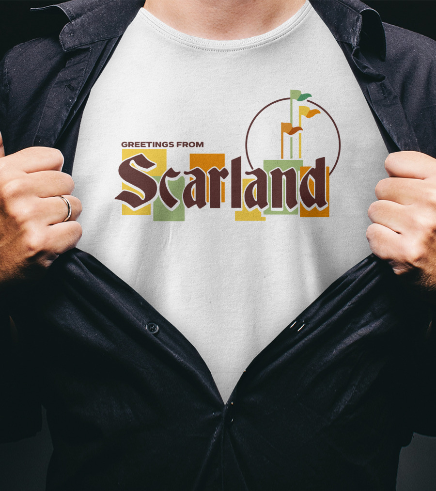 Greetings From Scarland Goodtimeswithscar Merch Flags T-Shirt