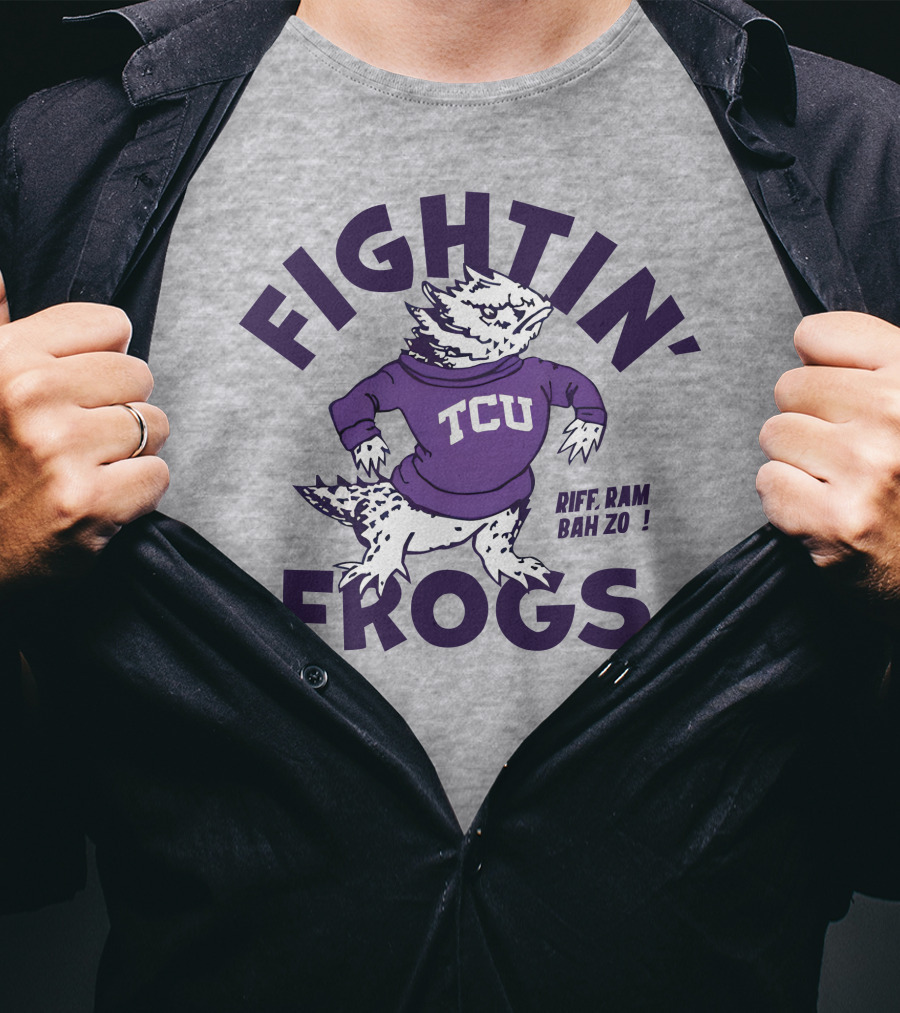 Fightin' Frogs TCU Riff Ram Bah Zo Vintage T-Shirt