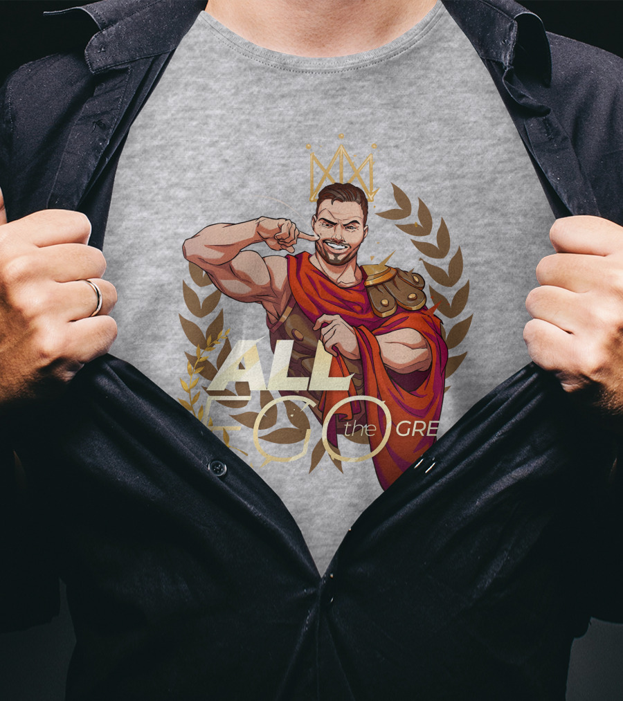 All Ego The Great Greek Warrior With Crown And Laurel Wreath T-Shirt