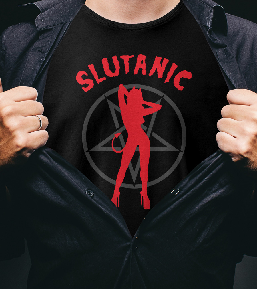 Shirtsthtgohard Shop Slutanic Devil Pentagram T-Shirt