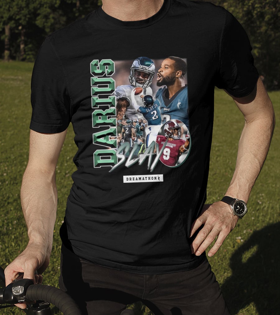 Darius Slay Dreamathon NFL Eagles Football Montage T-Shirt