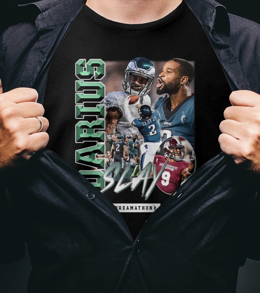 Darius Slay Dreamathon NFL Eagles Football Montage T-Shirt