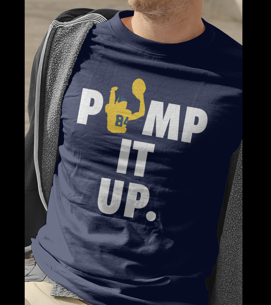 Bluebyninety Pump It Up Football Silhouette 84 T-Shirt