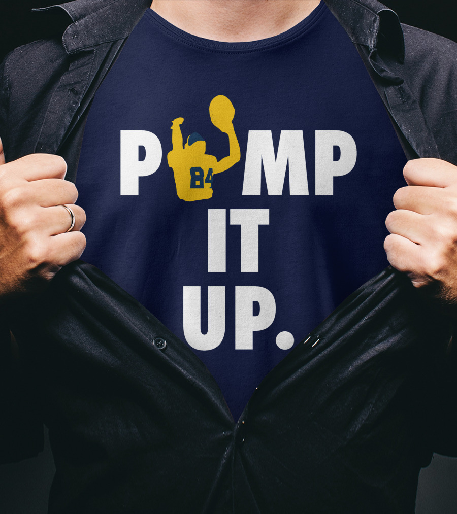 Bluebyninety Pump It Up Football Silhouette 84 T-Shirt