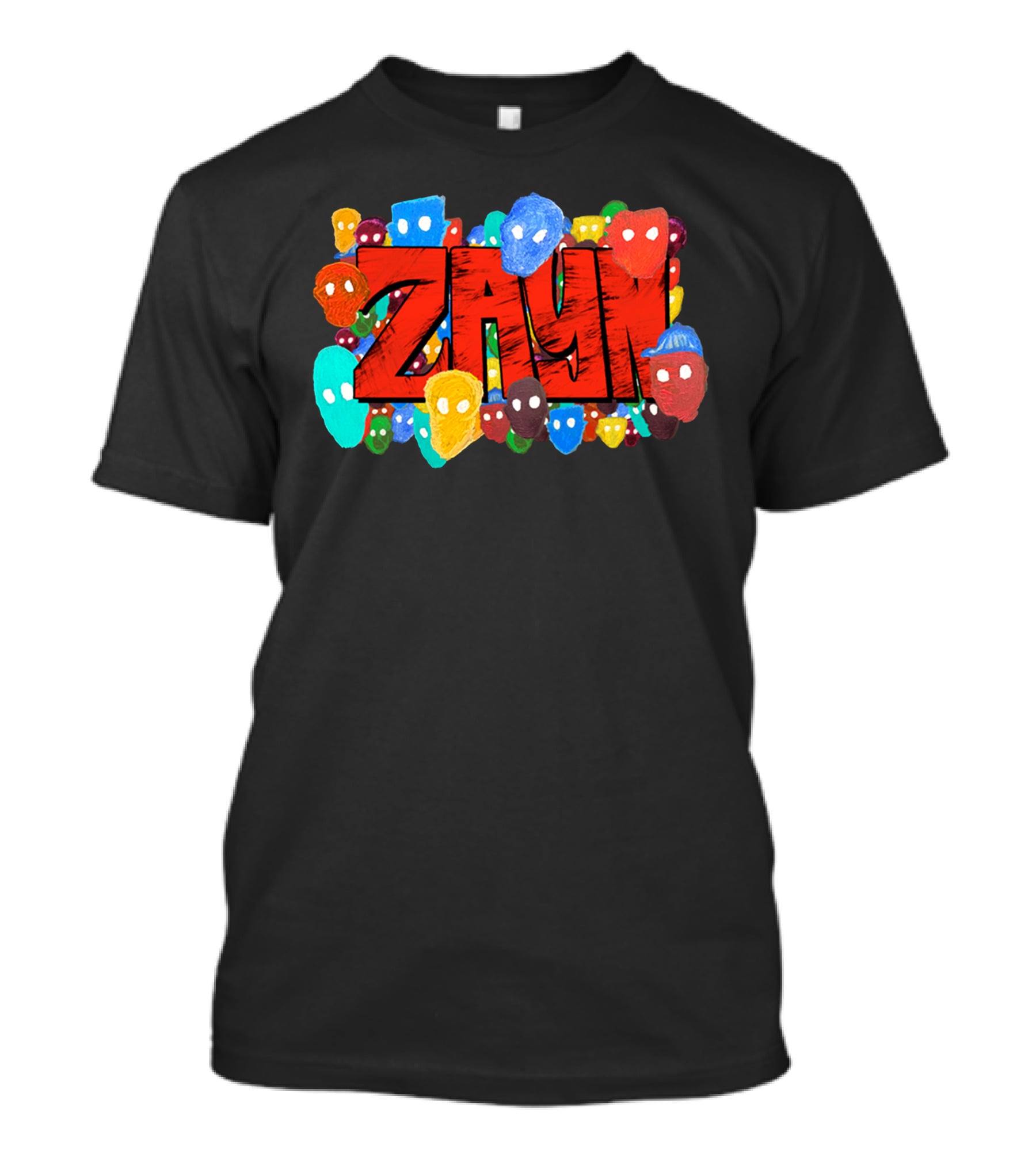 Zayn Colorful Faces Graphic Zayn Malik Store T-Shirt