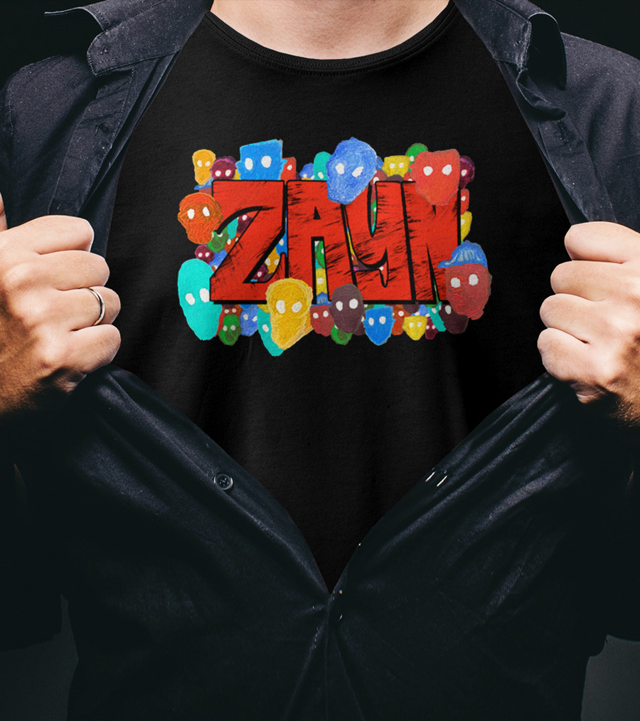 Zayn Colorful Faces Graphic Zayn Malik Store T-Shirt