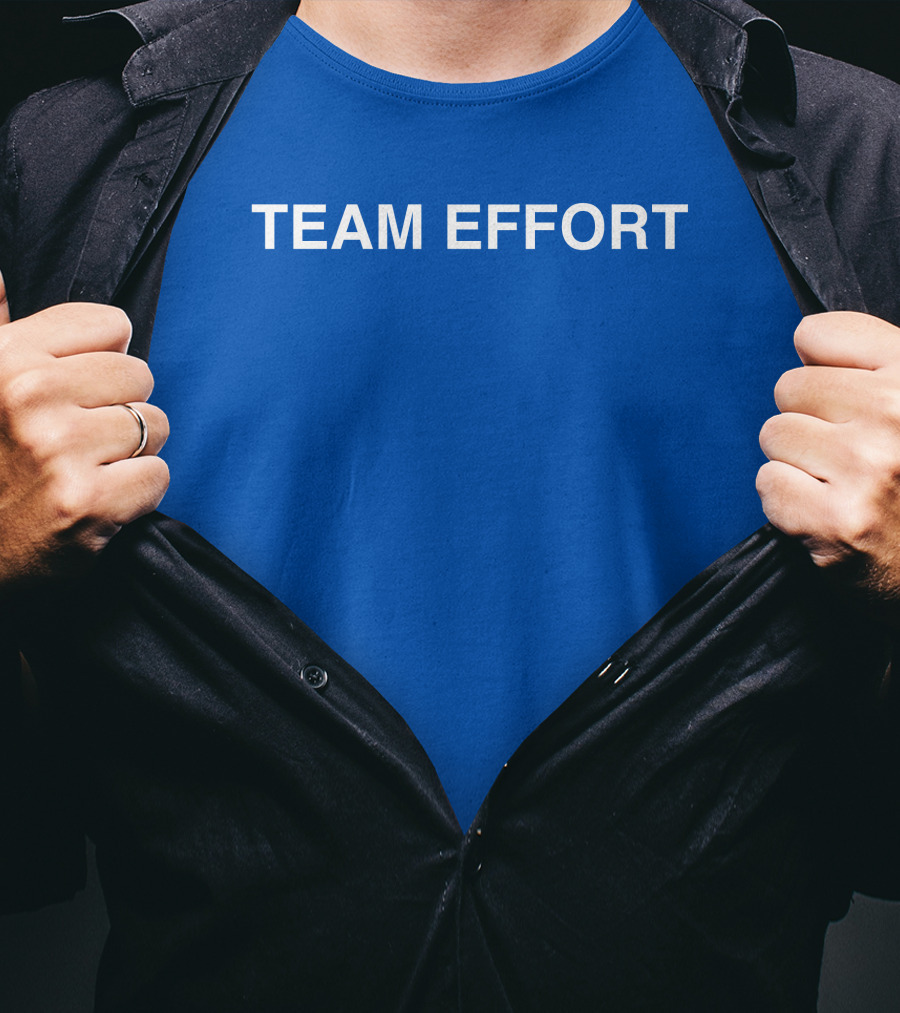 Brockhampton Team Effort Blue Text Collaboration T-Shirt